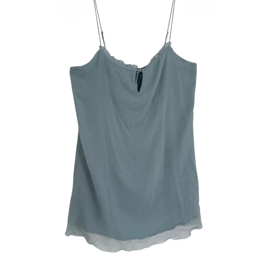 Abercrombie & Fitch Mini Dress/top Size Large Slip Whimsy Fairy Blue Gauzy